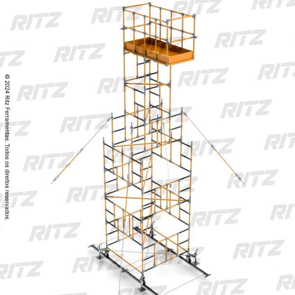 05 Base e Coluna: 2,0 x 2,0 m | Reduzida para: 1,0 x 1,0 m | Plataforma: 2,0 x 1,0 m | Avanço Lateral: 1,0 m